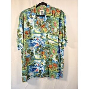 Ocean Current hawaiian shirt size L Rayon button up